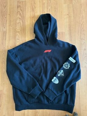 F1 Black Hoodie with Red Logo